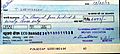 Sample cheque