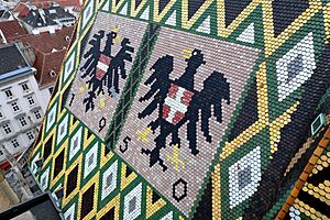Wien - Stephansdom, Dach, nordseitige Wappen