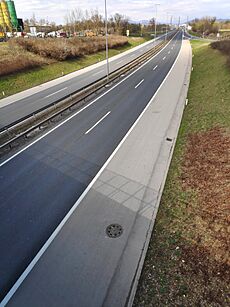 Empty motorway due to 2019–20 coronavirus pandemic (A1 motorway, Slovenia)