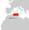 Macroprotodon mauritanicus range Map.png