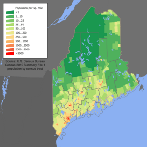 Maine population map