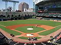 A photograph of a baseball diamond