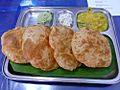 Poori wih accompaniments