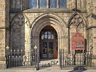 Salford Cathedral Entrance on Chapel Street - geograph.org.uk - 3886812