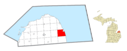 Location within Huron County