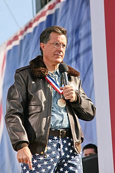 Stephen Colbert at Rally