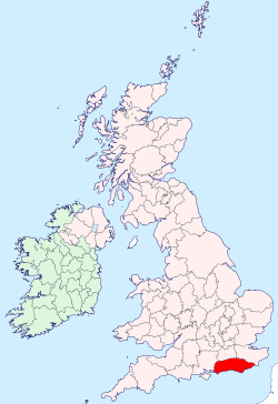 Location of Sussex