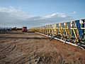 Water tanks preparing for a frac job