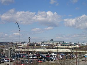 Train station and Trudeau Airport in Dorval