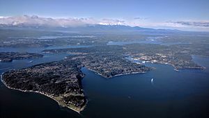 Bainbridge Island aerial from southeast