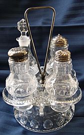 Crystal cruet set