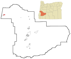 Location in Oregon