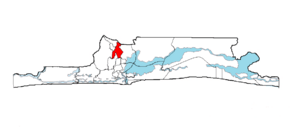 Ikeja shown within the State of Lagos