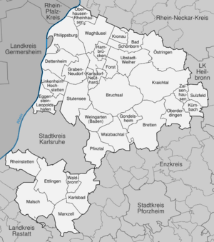 Karte Landkreis Karlsruhe