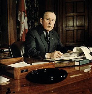 Lester B. Pearson at desk