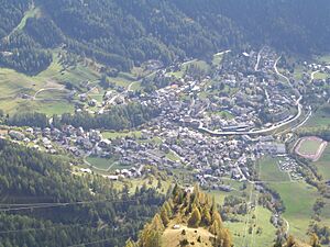 Leukerbad aerial view