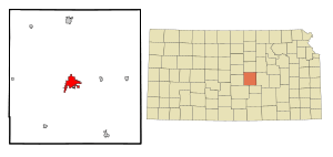 Location within McPherson County and Kansas