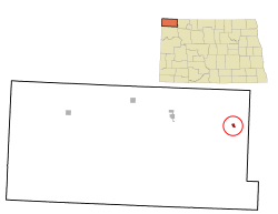 Location of Noonan, North Dakota