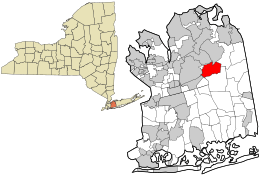 Location in Nassau County and the state of New York.