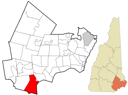 Location in Rockingham County and the state of New Hampshire.