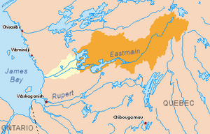 Eastmain map