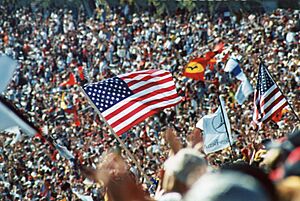 Flag crowd