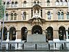 Cenotaph in Martin Place, Sydney, with the General Post Office entrance behind