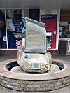 Magna Carta Fountain (1994) Neil Lawson Baker, High Street, Egham, Surrey.jpg