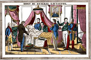 Mort du général Lafayette