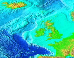 Northeast Atlantic bathymetry