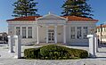 View of the Paphos Municipal Library, with the plaza infront