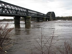 Spey in spate at Garmouth