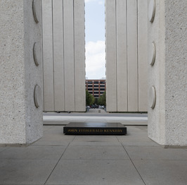 The John Fitzgerald Kennedy Memorial, a monument to U.S. President John Fitzgerald Kennedy in the West End Historic District of downtown Dallas, Texas LCCN2015631022