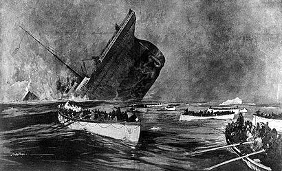 Titanic's sinking stern
