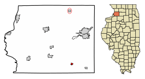 Location of Tampico in Whiteside County, Illinois