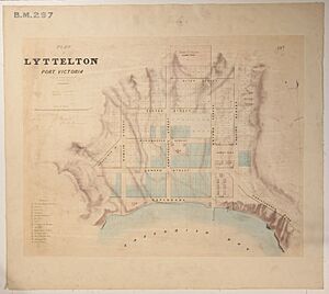 Black Map Lyttelton 1849