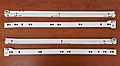 Bottom mounting wheel drawer slide rails - 50 cm - B