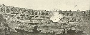 ExplodingShellATFortSumter1863