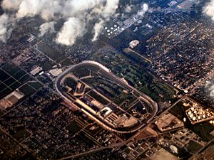 Indianapolis Motor Speedway and the town of Speedway in 2005