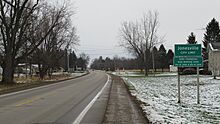 Jonesville, Michigan road signage