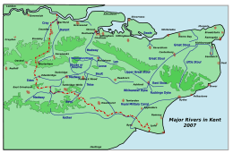 Map of the rivers of Kent