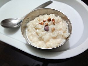 Kheer with condensed milk.