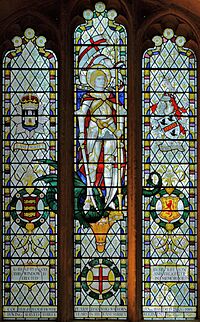 Kingston, All Saints church, Holy Trinity Chapel, western window on north wall.jpg