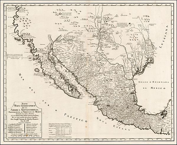 Mapa de América Septentrional 1768