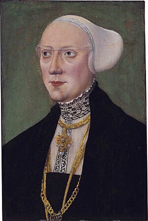 Maria Jacobäa von Baden, wife of Duke Wilhelm IV of Bavaria by Hans Schöpfer I (circa 1505-1569 Munich)