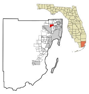 Location in Miami-Dade County and the state of Florida