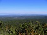 The view across Ouachita National Forest from atop the Standing Stairs Mountains.