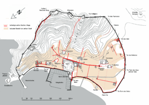 Plan der antiken Stadt Thasos