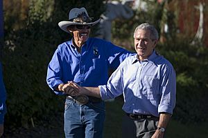 President George W. Bush with NASCAR racing champion Richard Petty