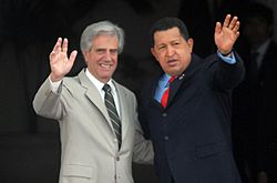 Tabaré Vázquez with Hugo Chávez